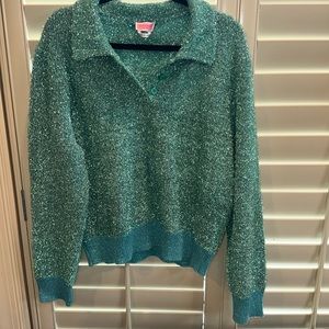 Kate Spade of New York festive sweater in a beautiful teal color shade